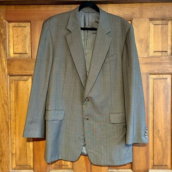 Hickey Freeman Regent Gray Sport Coat Jacket Blazer Men's size 44L 100% wool - Picture 2 of 9